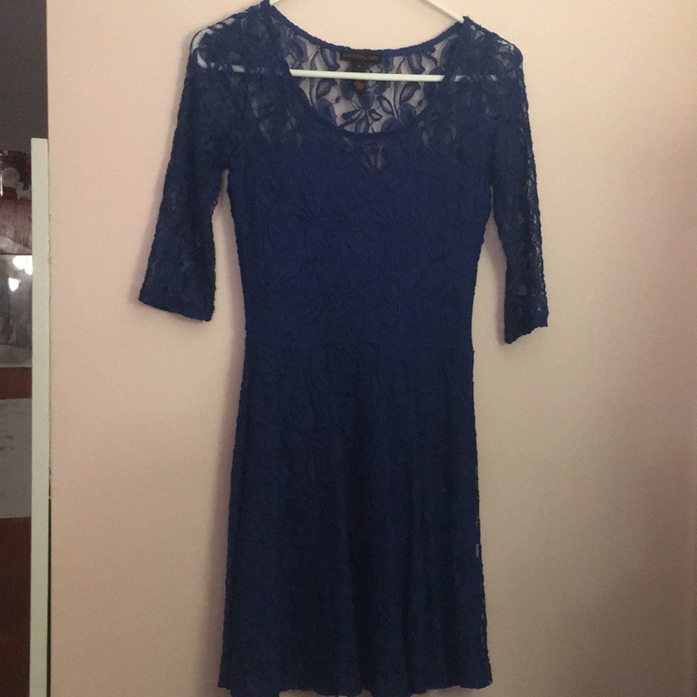 Dark blue lace dress